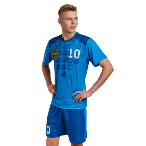 Форма футбольная мужская с коротким рукавом и О-вырезом