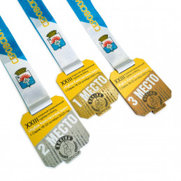 Медаль 1-слойная из металла с полноцветной печатью