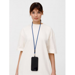 Шнурок для бейджа Tube Metal, синий