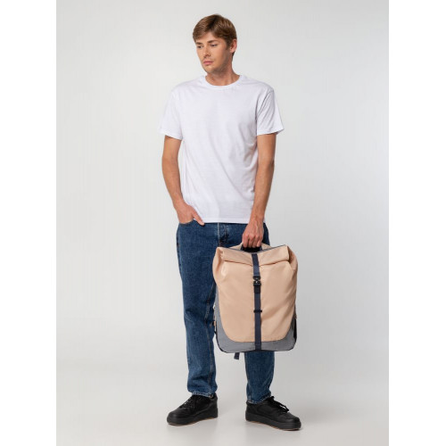 Рюкзак coolStuff Plus, бежевый с темно-синим