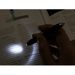 Ручка-спиннер Flipen с фонариком, черная