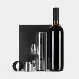Винный набор Veritas, черный с серебристым
