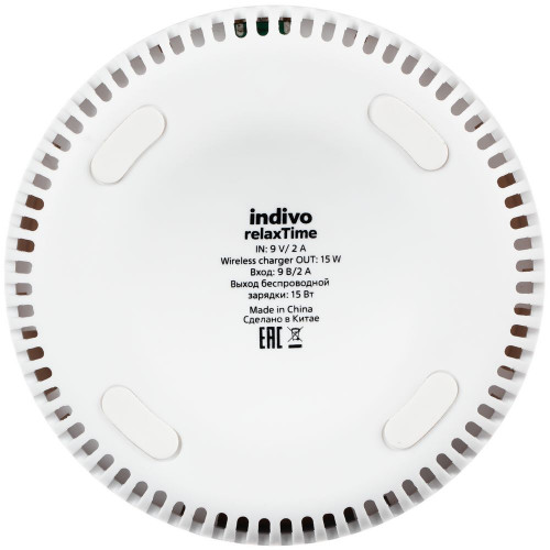 Bluetooth-колонка с беспроводной зарядкой relaxTime, белая