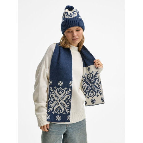 Шапка Wintertude, синяя с белым