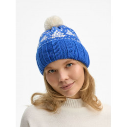 Шапка Holidale, синяя с молочным