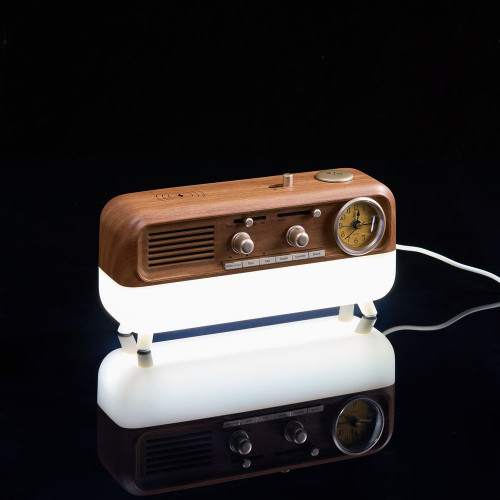 Bluetooth-колонка с беспроводной зарядкой, часами и подсветкой Multiverse, ver.2