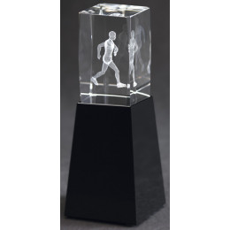 Награда хрустальная Бегун 50х50х180мм CAC50180/RUN