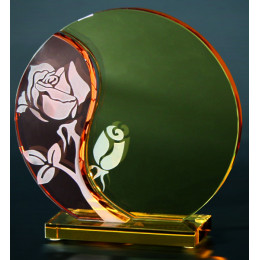 Награда стеклянная (сувенир) 175х175х7мм футляр в комплекте GG002