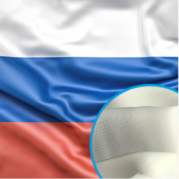 Флаг РФ из готового полотна (полиэфирный шелк)  90х135